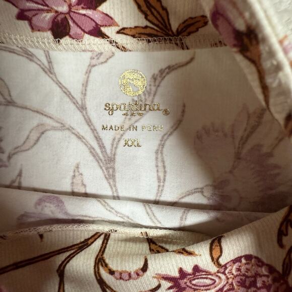 Spartina 449 Floral Stefanie Turtleneck Harbor River Shirt Top Plus Size XXL - Picture 4 of 8